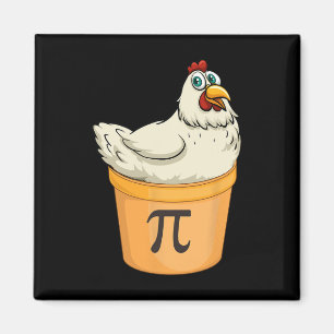 Aimant Pot de poulet tarte amusant Math Pun Pi de poulet