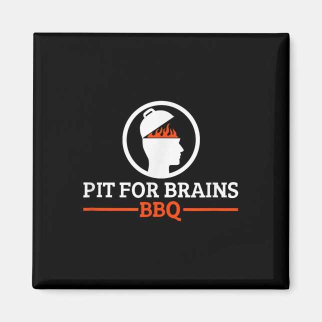 Aimant Pot Officiel Pour Cerveaux Bbq -Anvil Noir Relaxé  (Devant)