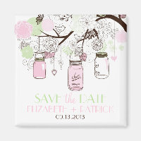 Pots de Mason vert rose et menthe Enregistrer l'ai