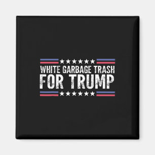 Aimant Poubelle de garage blanc pour Trump Votez Trump po