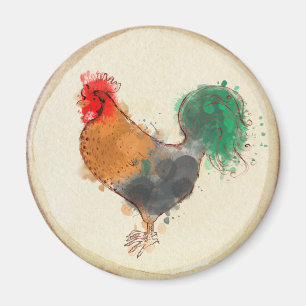Aimant Poule de coq de poulet