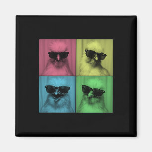 Aimant Poule Soie Funny Pop Art Amoureux des Animaux de F