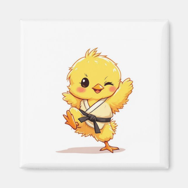 Aimant Poulet Karaté  (Devant)