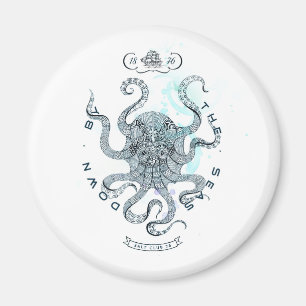 Aimant Poulpe - club 76 de sel - vers le bas par la mer