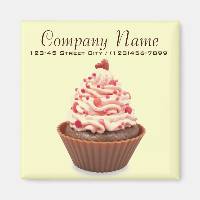 Aimant poupée de cupcake coloré (Devant)
