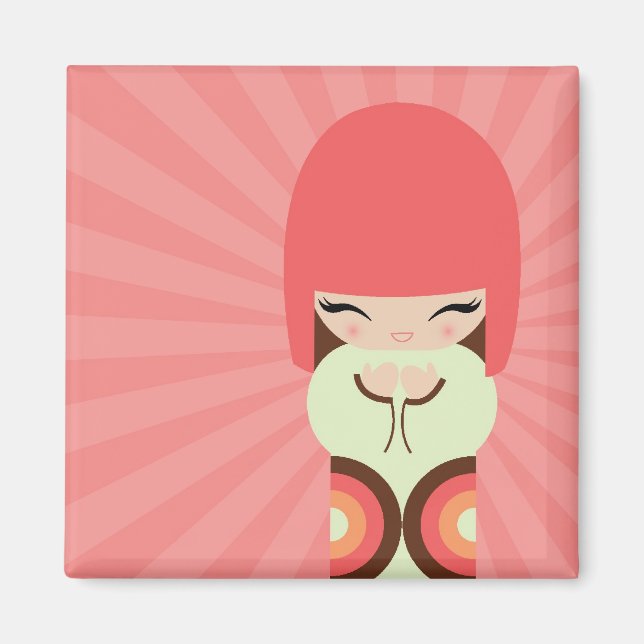 Aimant poupée kokeshi (Devant)