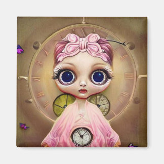 Aimant Poupée Steampunk en rose