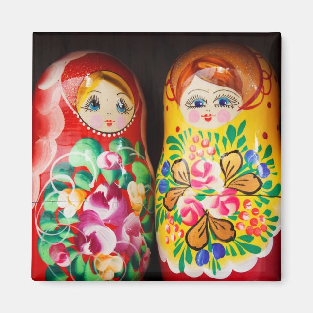 Aimant Poupées colorées Matryoshka (Devant)