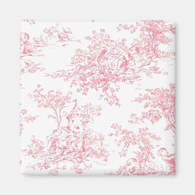 Aimant pour bébé Toille Rose (Devant)