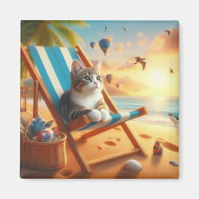 aimant pour chat doux, cadeau pour amoureux de les (Devant)
