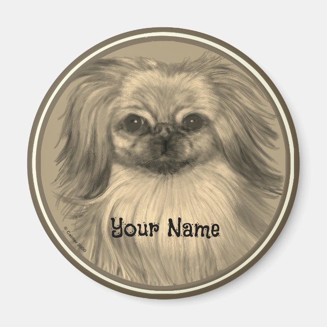 Aimant pour chien Rondo Pekingese (Devant)