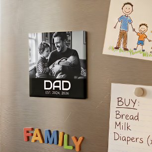 Aimant pour la fête des pères avec photo de papa é