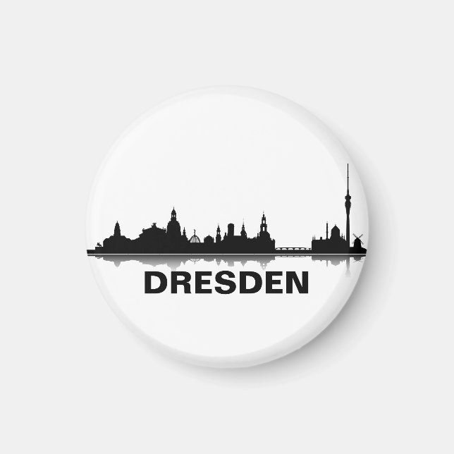 Aimant pour réfrigérateur de Dresden Skyline (Devant)