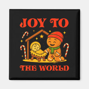 Aimant Pour T-Shirt Joie Monde Pain d'épice Noël Chrétien