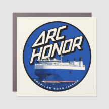 Aimant pour voiture logo bleu Retro 80's Skate Sho