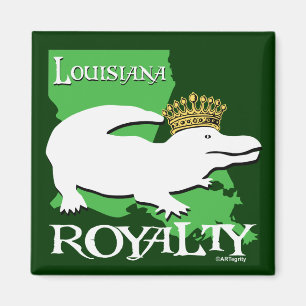 Aimant Pourcentage de la Louisiane (alligator blanc)