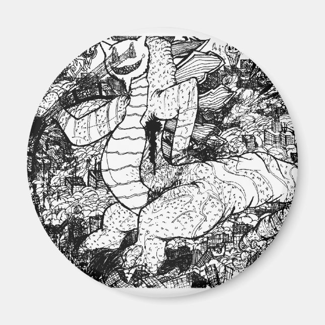 Aimant Pourcentage Godzilla (Devant)