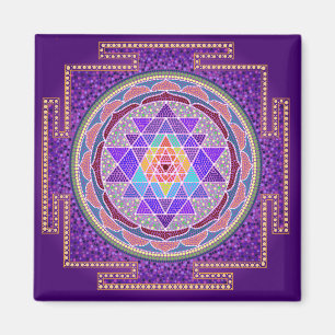 Aimant pourpre de Sri Yantra