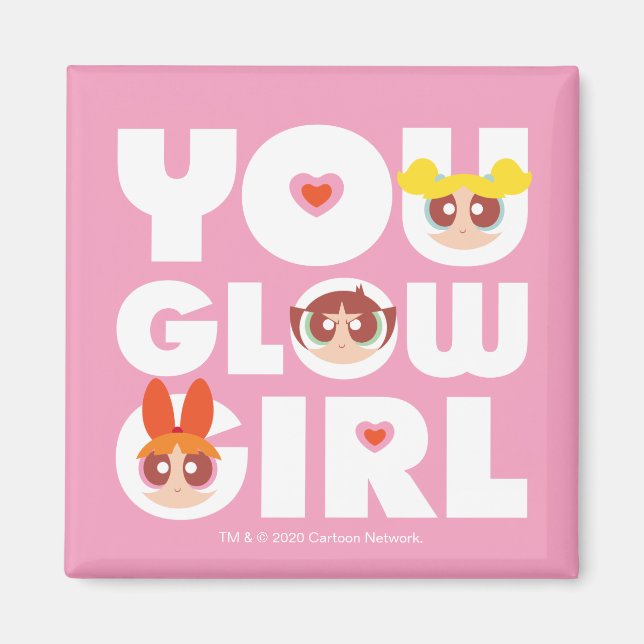 Aimant Powerpuff Girls : You Glow Girl (Devant)