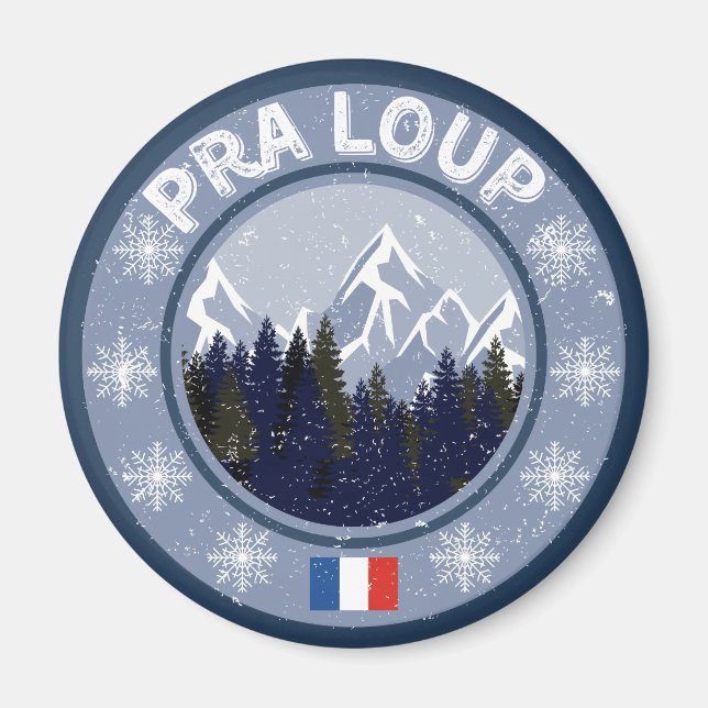 Aimant Pra-Loup Station de Ski (Devant)