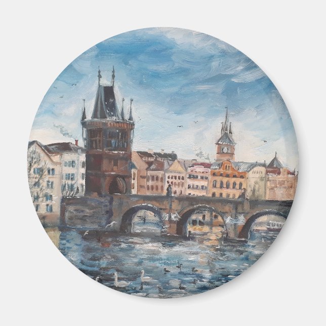 Aimant Prag - Charles peinture de pont (Devant)