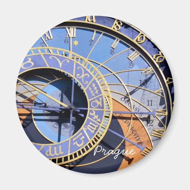 Aimant Prague, Horloge Astronomique, Tchèque (Magnet) (Devant)
