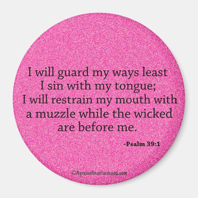 Aimant Praise Him N Pink Bible quota Customize (Devant)