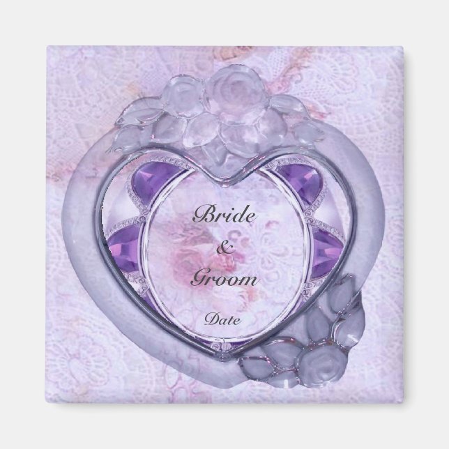 Aimant Précieux Mariage Coeur Favoriser l'aimant (Devant)