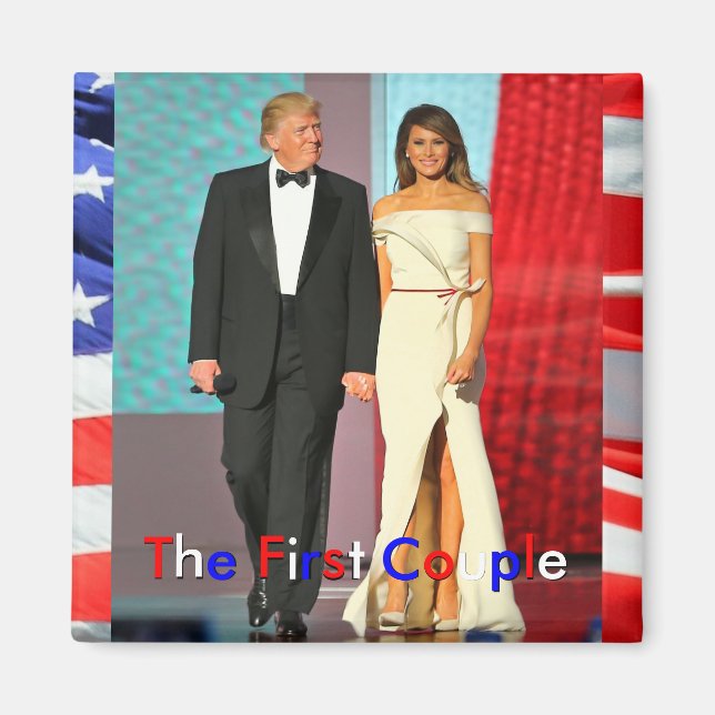 Aimant Premier couple Président Trump Première dame Melan (Devant)