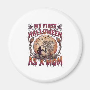 Aimant Premier Halloween en tant que sorcière maman squel