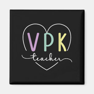 Aimant Premier Jour De Vpk Enseignant Coeur Retour À L'Éc