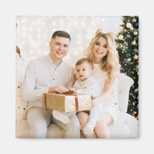Aimant Premier Noël en tant que famille de trois pour les