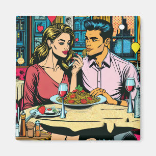 Aimant Premier rendez-vous Dîner de spaghettis
