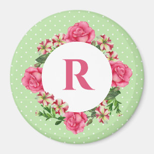 Aimant Premier rose rose rouge blanc Pois Petunia