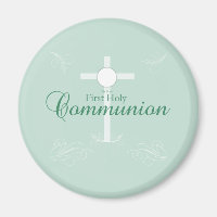 Première Communion sainte, Script en vert tendre