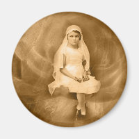 Première Communion vintage fille, Robe, Voile, Ros