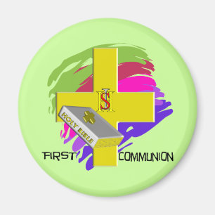 Aimant Première conception de CROIX d'OR de communion