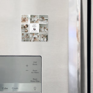 Aimant Première Fête des pères - Empreintes bébé et Coeur