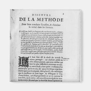 Aimant Première page de "Discours de la Methode" par Ren