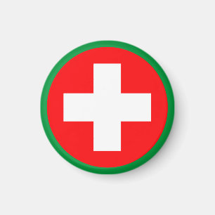 Aimant Premiers soins - Médic (croix) - Ambulance, Aide