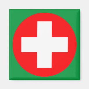 Aimant Premiers soins - Médic (croix) - Ambulance, Aide