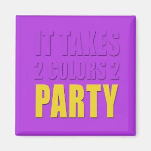 Aimant Prend 2 couleurs 2 Partie jaune : violet
