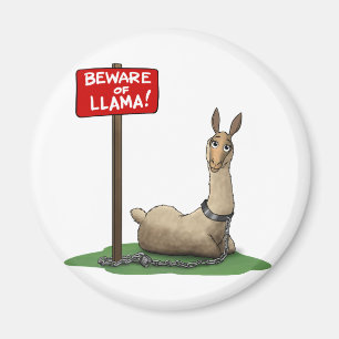 Aimant Prenez garde du lama !