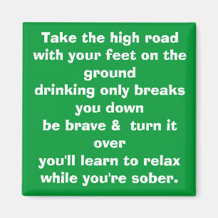 Aimant Prenez la haute route avec vos pieds sur le moulu