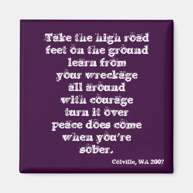 Aimant Prenez la route haute (Devant)