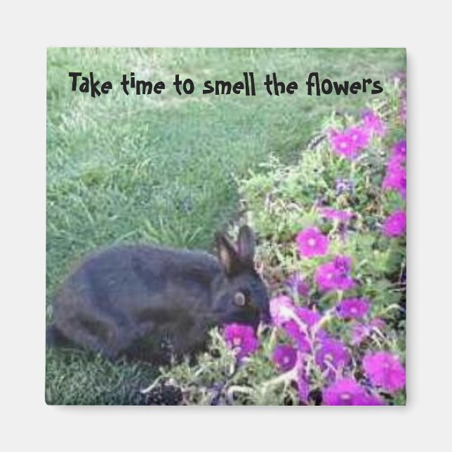 Aimant Prenez le temps de sentir les fleurs (Devant)