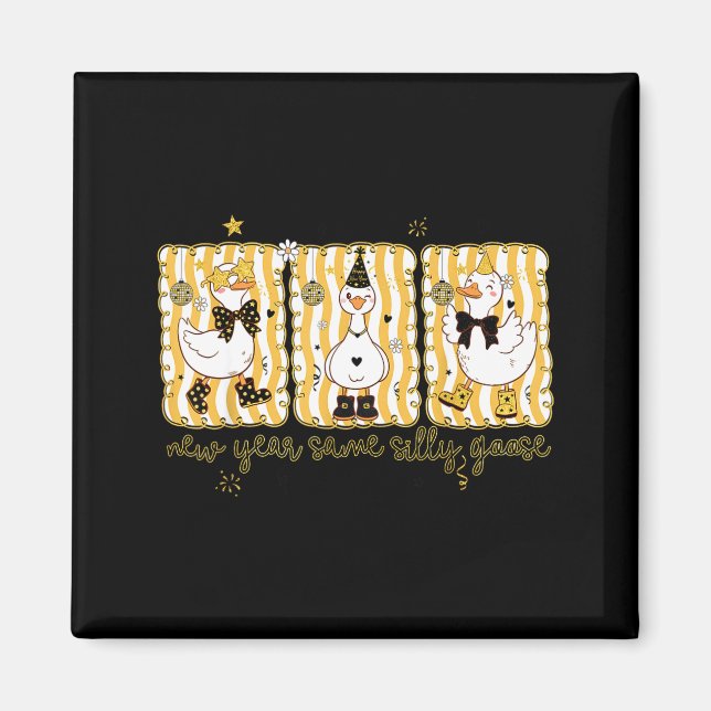 Aimant Preppy New Year Same Silly Goose Coquette Bow Happ (Devant)