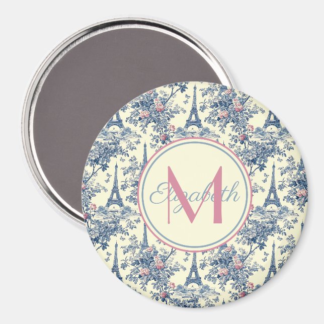 Aimant Preppy Parisian Toile Monogram (Recto/Verso)