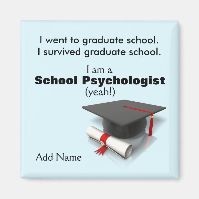 Aimant Présentation de la psychologie scolaire Diplômé-Ma (Devant)