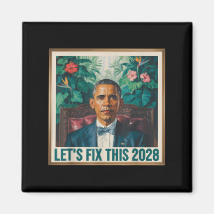 Aimant Président Barack Obama 2028 Rtrait Patriotique Dém